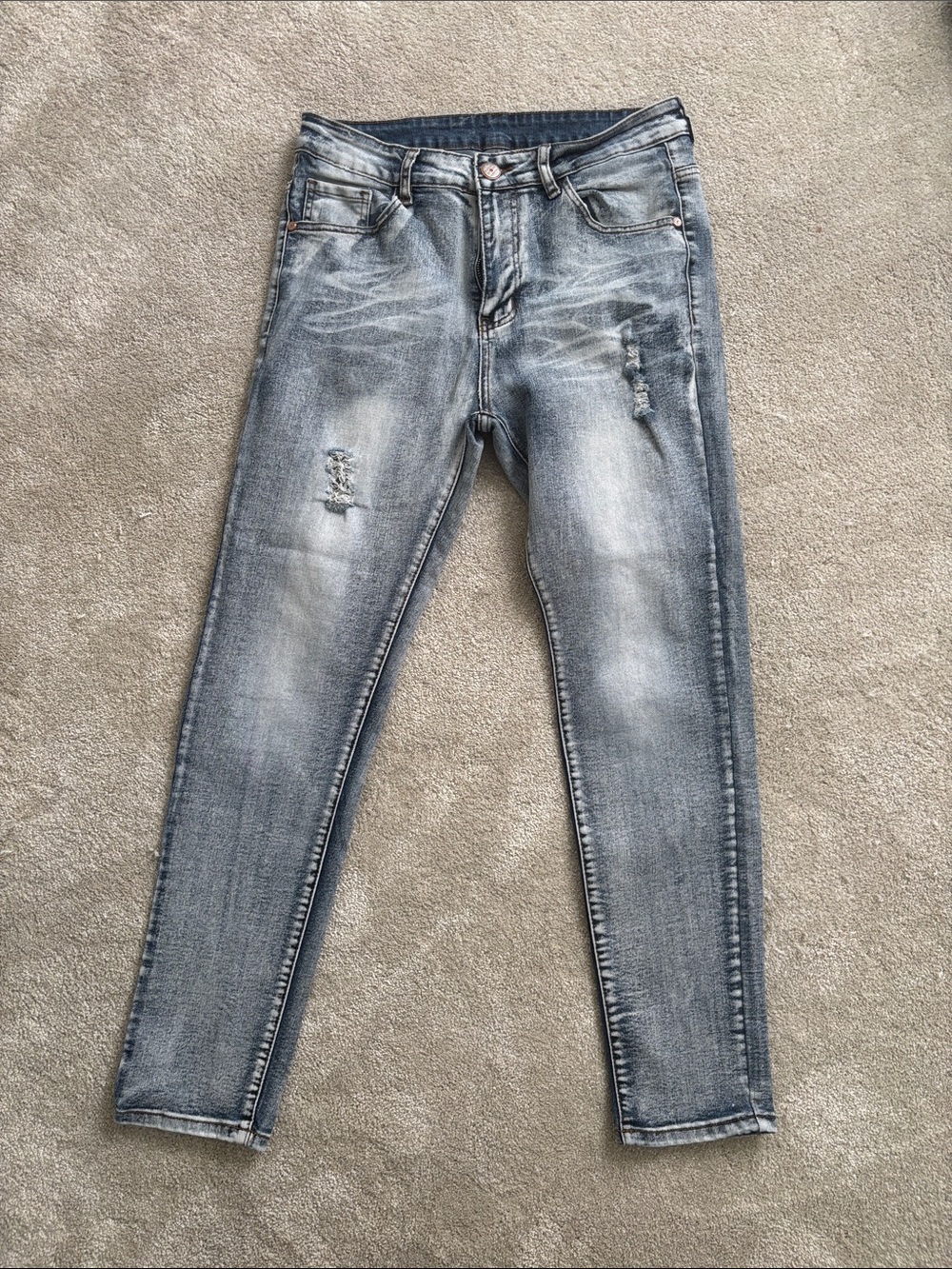 Fashion Nova Men’s Skinny Jeans - Washed Blue